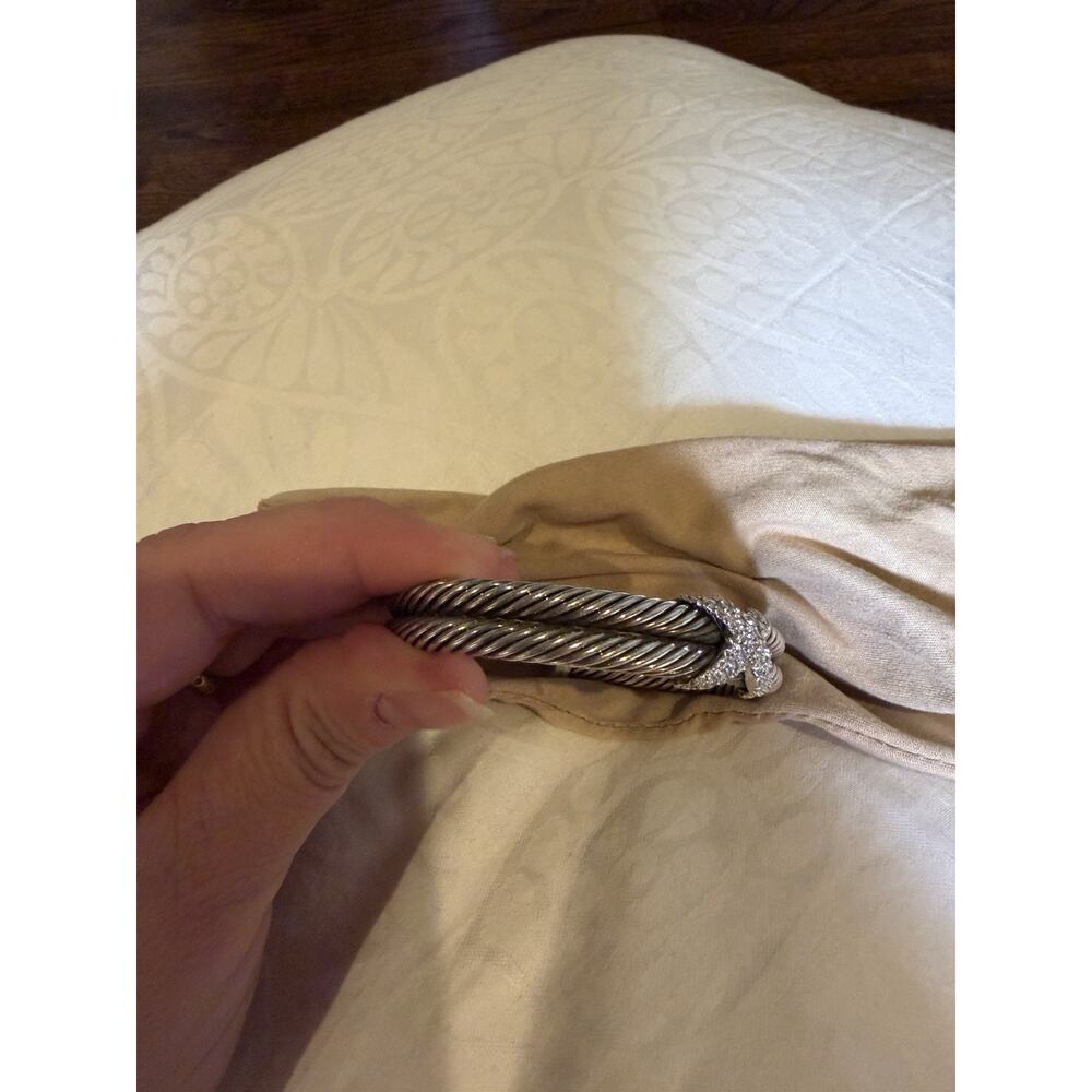 DAVID YURMAN DIAMOND X DOUBLE CABLE BRACELET - Picture 2 of 7